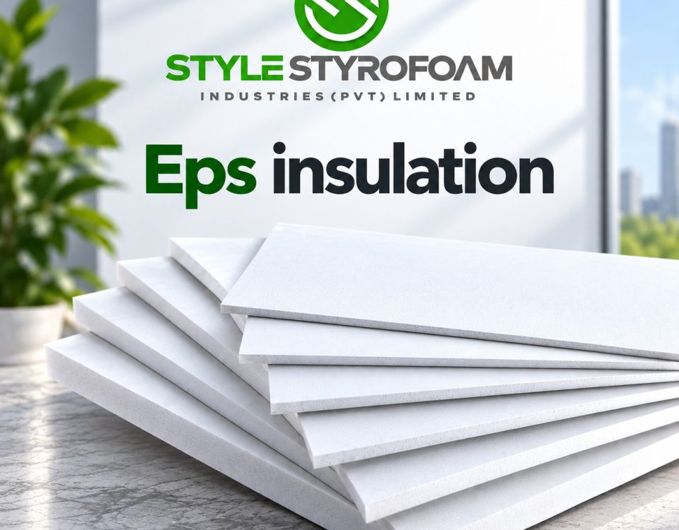 EPS insulation boards for building thermal insulation by Style Styrofoam Industries.